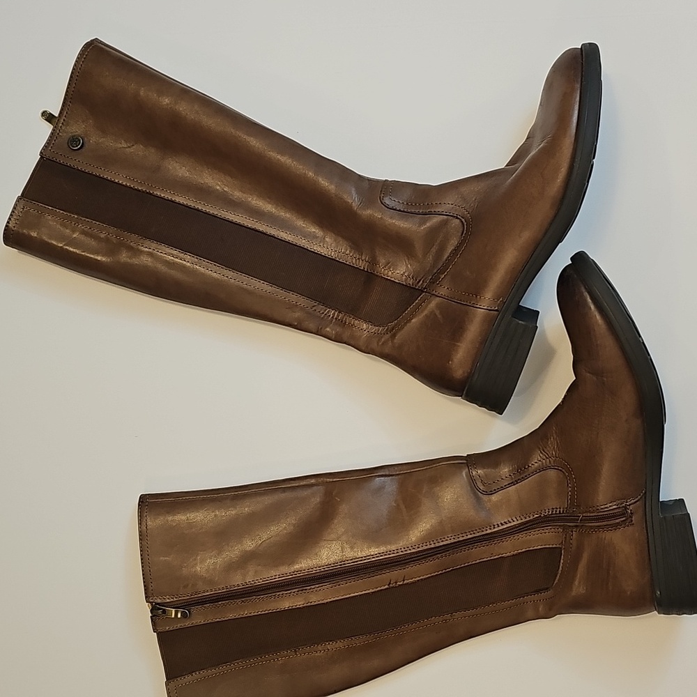 Bussola Trapani Tyra Boots Womens 40 Brown/Nevada Luggage Equestrian Knee High